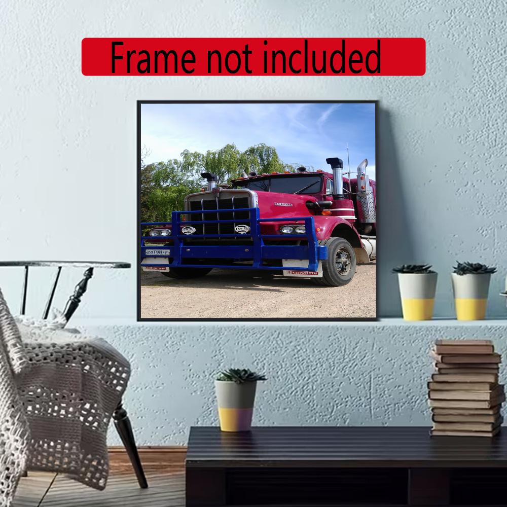 Kenworth 5D Diy Diamond Painting Round Diamond Diy Frameless Holiday Artwork Suitable For Home Office Wall Decoration