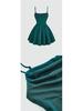 New Summer Fashion Evening Gown: Sexy Solid Color Pleated Dress with Back Zipper & Spaghetti Straps