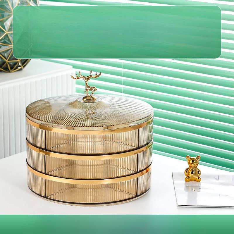 Fruit Plate Home Living Room Coffee Table Creative Modern New Light Luxury Fruit Snack Candy Plate Dried Fruit Storage Box