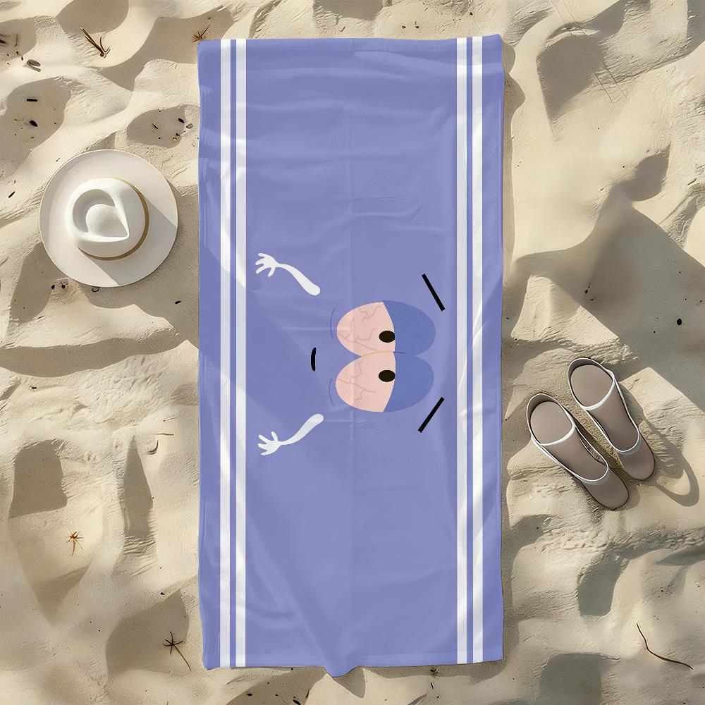 Cartoon Funny T-Towelie Towel For Swim Yoga Gym Quick Drying Soft and skin-friendly Beach Towels All-Season