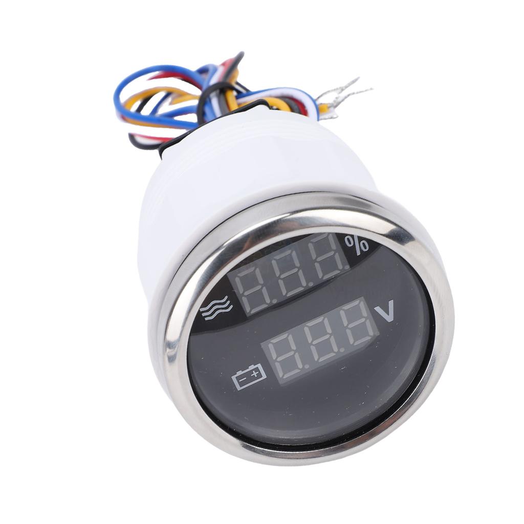 52mm Digital Display Gauge Multifunctional Water   Voltage Meter with Backlight for Cars RVs Trucks Ships Yachts