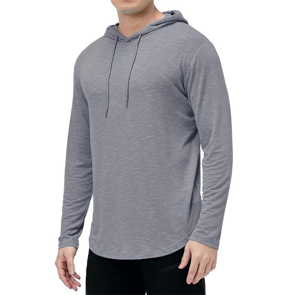 Herren Casual Kapuzenmantel Einfarbig Langärmlig Sportlicher Hoodie