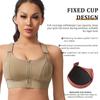 High-Elasticity Shockproof Sports Bra with Front Zipper, Plus Size, Anti-Sagging, Beautiful Back Design