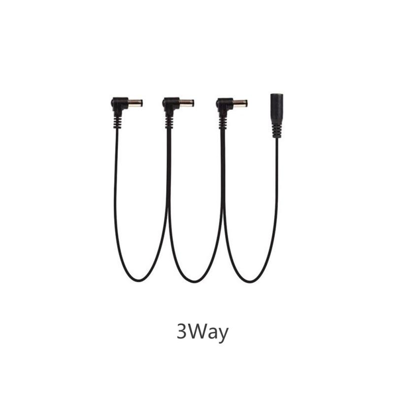 9V DC 1 To 3/4/5/6/8 Way Bend Angle Plug Daisy Chain Adaptor Cable Power Cord for Electric Guitar