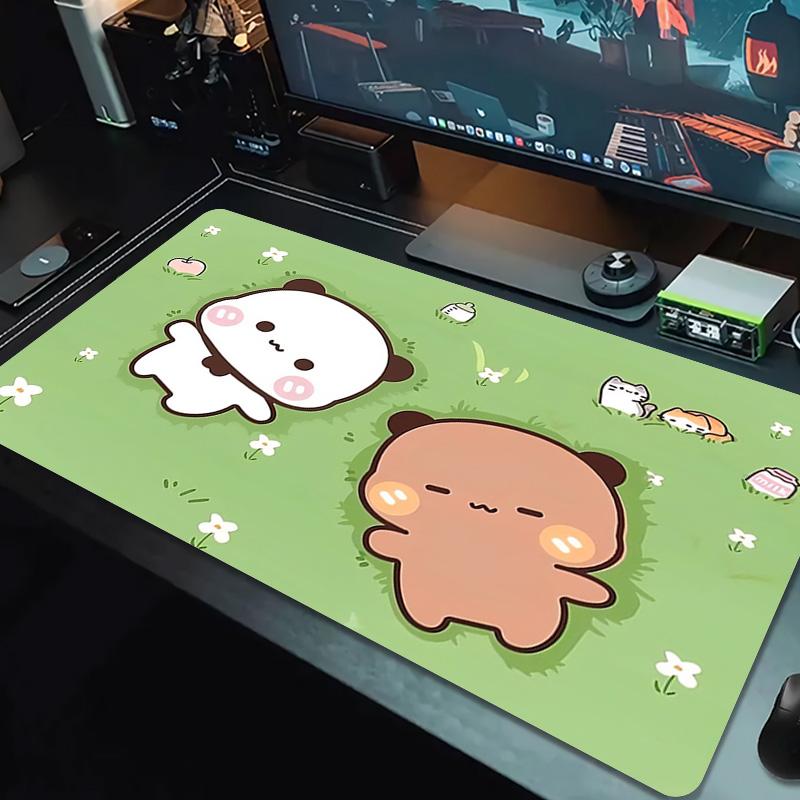 Bubu y Dudu Cartoon Color Mouse Pad Large Gaming Table Cushion Non-slip Laptop Tablet Big Mousepad XXL Mat Mini PC Playmat With Lock edge