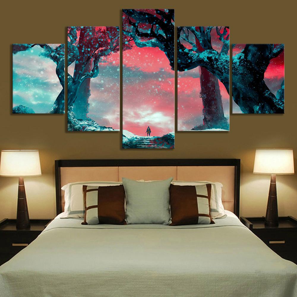 Unframed 5Pcs SEKIRO Shadows Die Twice Games Canvas Posters Wall Art Pictures HD Paintings Home Decor for Living Room Decoration
