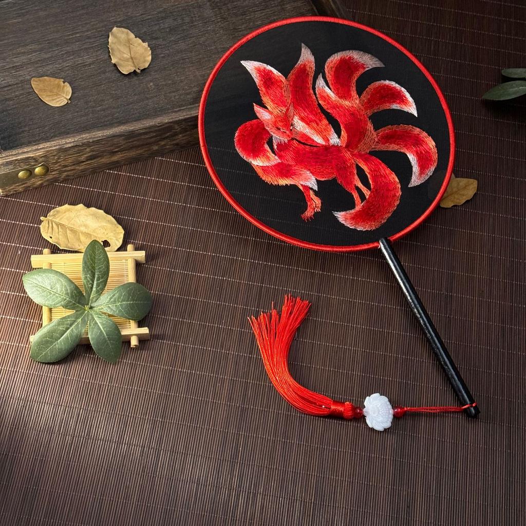 Classical Fan Chinese Hanfu Fan Hand Fan Tassel For Cultural Event Costume Prop Dance Accessory