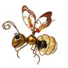 Solar Powered Bee Garden Light Outdoor Decorative Metal Sculpture with Glass Globe for Yard Patio Lawn Pathway Accent Lighting