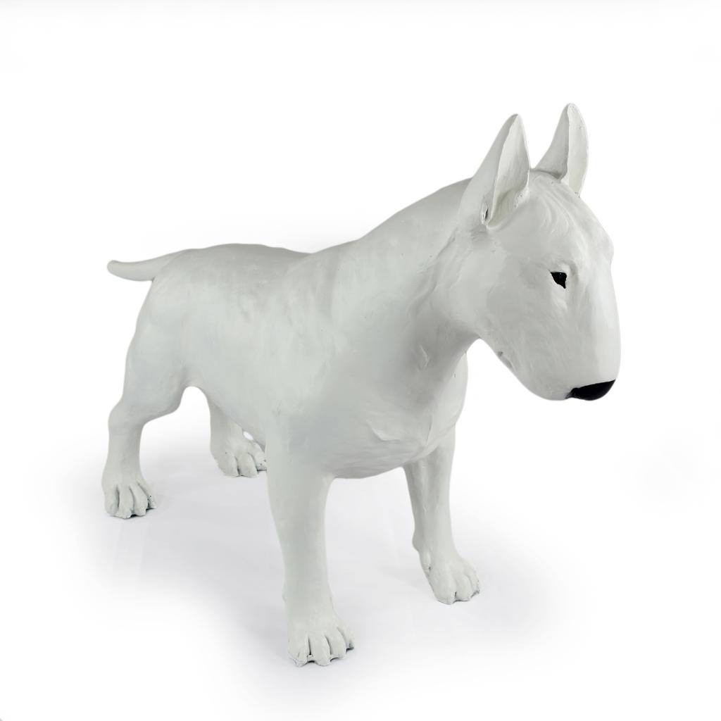 Bulterrier, Bull Terrier I - Hundestatue in Lebensgröße, Figur im Maßstab 1:1, Hundestatue für den Garten der Marke Art-Dog