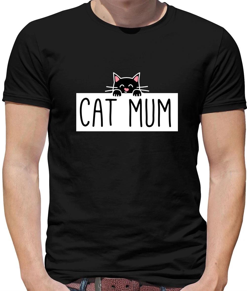 Cat Mum - Mens T-Shirt - Pet Kitten Owner Lover Crazy cat Lady Mother Cats M