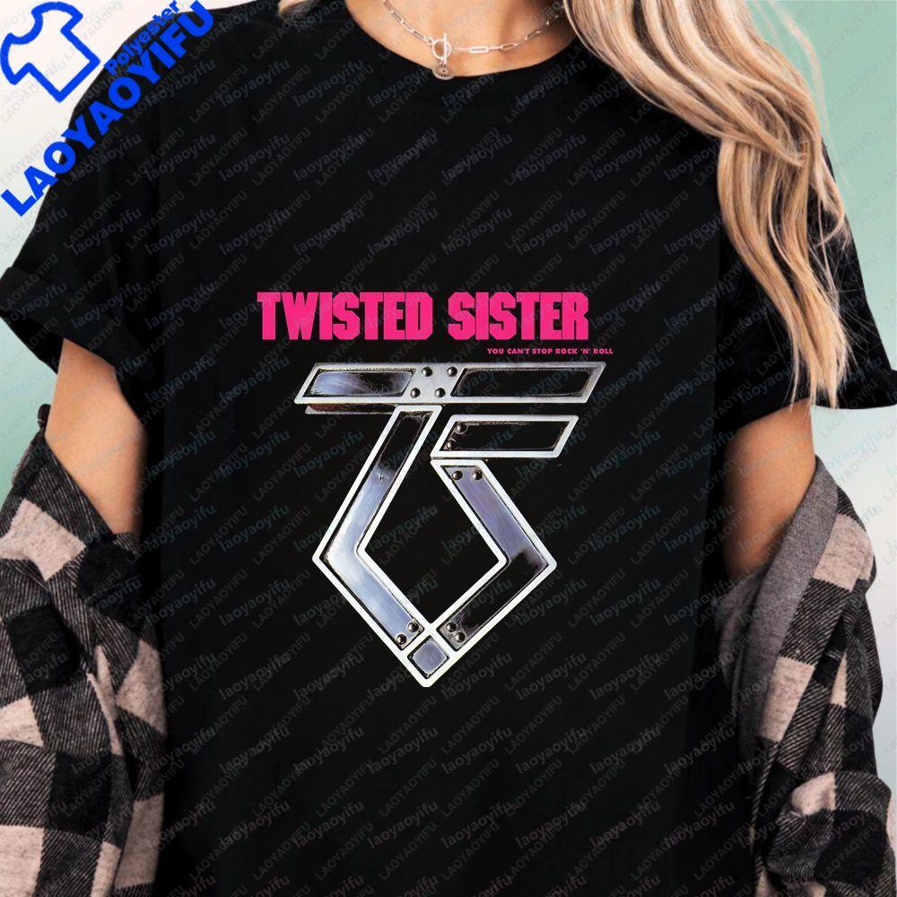 Twisted Sister - Groupe de Musique Populaire Classique Tendance, Polyvalent, Convient Aussi Bien aux Unisexes qu'aux WoUnisexes, T-shirt à Col Rond