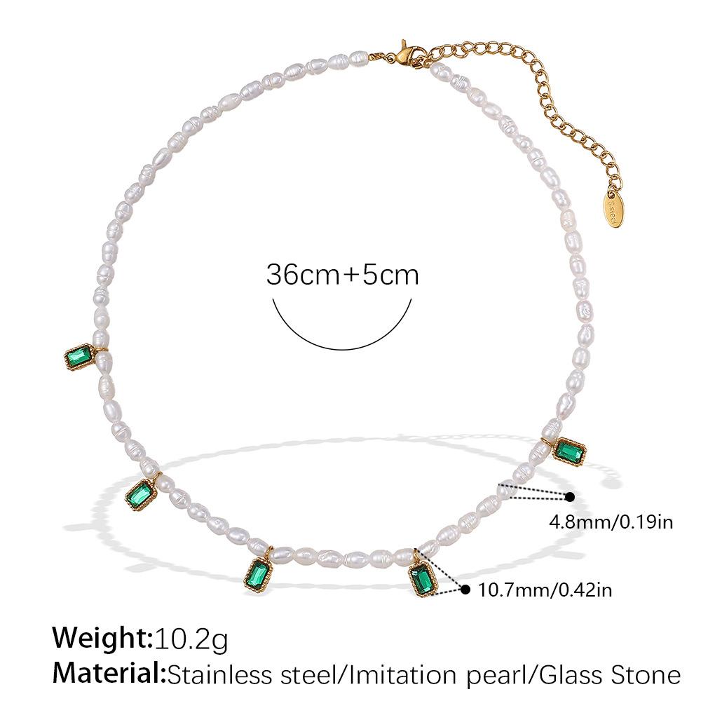 French Niche Fashion Freshwater Pearl Necklace Light Luxury High Sense Versatile Non-Fading Stainless Steel Women'S Jewelry