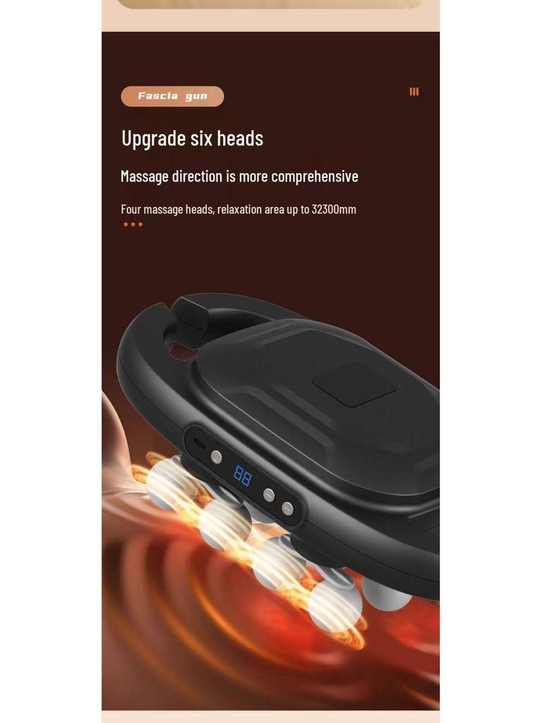 12-Head LCD Deep Tissue Muscle Massager with High-Frequency Vibration