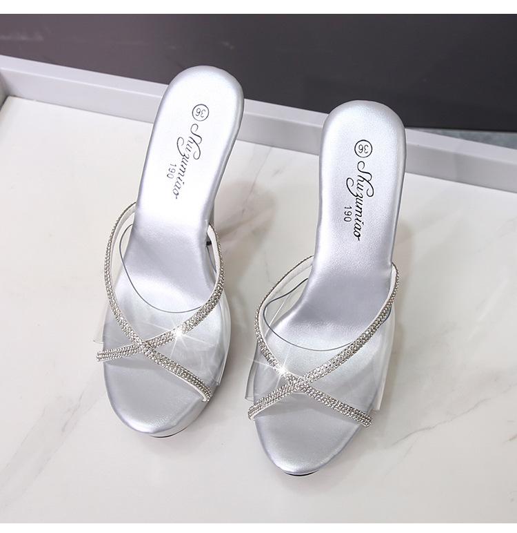 Pantofole da donna con tacco 15 cm, discoteca sexy, moda, acqua alta, LFD-8661-45