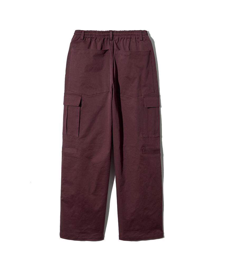 Basrak Combat Cargo Cotton Pants Burgundy