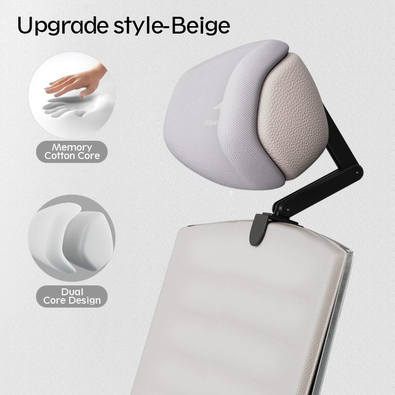 

Подушка для шеи кресла Эргономичная подушка-подголовник для кресла Универсальная Дышащая Прочная для компьютерного офисного кресла Аксессуары бежевый