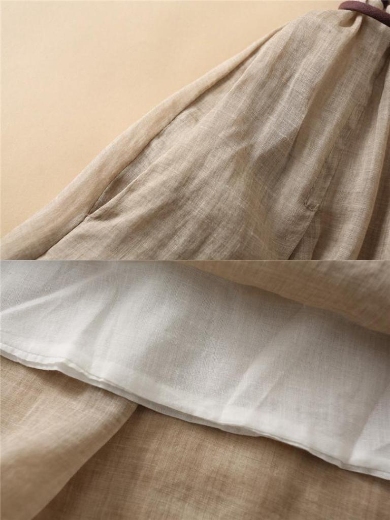 Letní midi sukně s vysokým pasem a strečem s plisovaným designem a třásněmi 2025