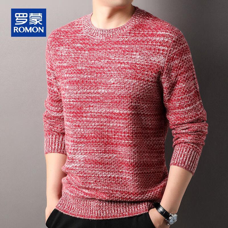 ROMON Men's Pure Cashmere Round Neck Sweater