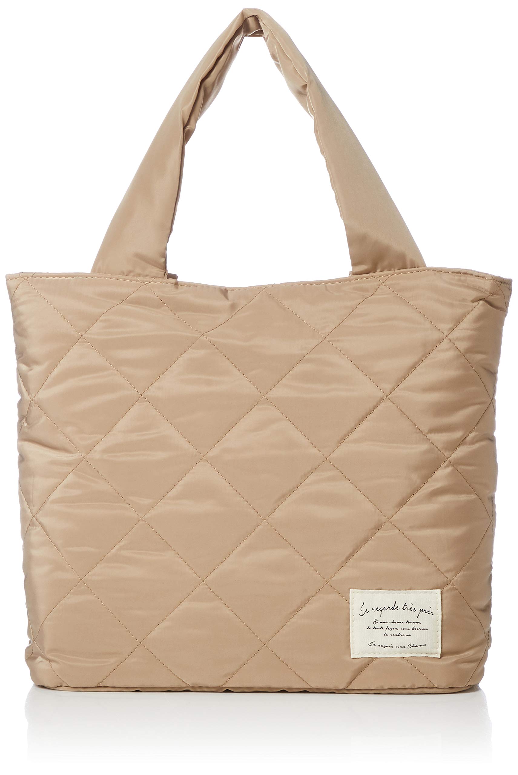 

Porta Fortuna Quilted Bonded Tote Bag 4436 Beige