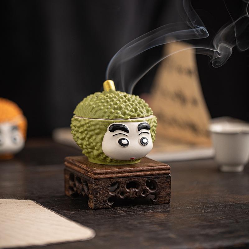

Creative durian incense burner household indoor aromatherapy burner incense insert holder small mini plate incense burner aromatherapy fruit ornament