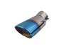 Toyota Hiace 200 Series 7 Exclusive Design Muffler Cutter Stainless Steel Oval Titanium Blue Titanium Baked Processing (Silver)