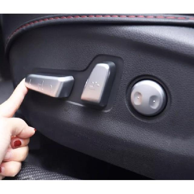 For Hyundai Tucson 2016-2021 Matte Silver Power Seat Control Button Cover Trim