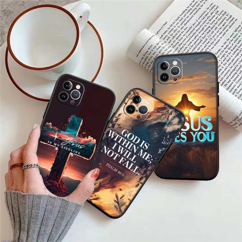 RE13 Bible Verse Jesus cross New High-End Shell Phone Case for Redmi Note 8 9 Pro Max 9S 9T 9C NFC 8T 8A 10A A4