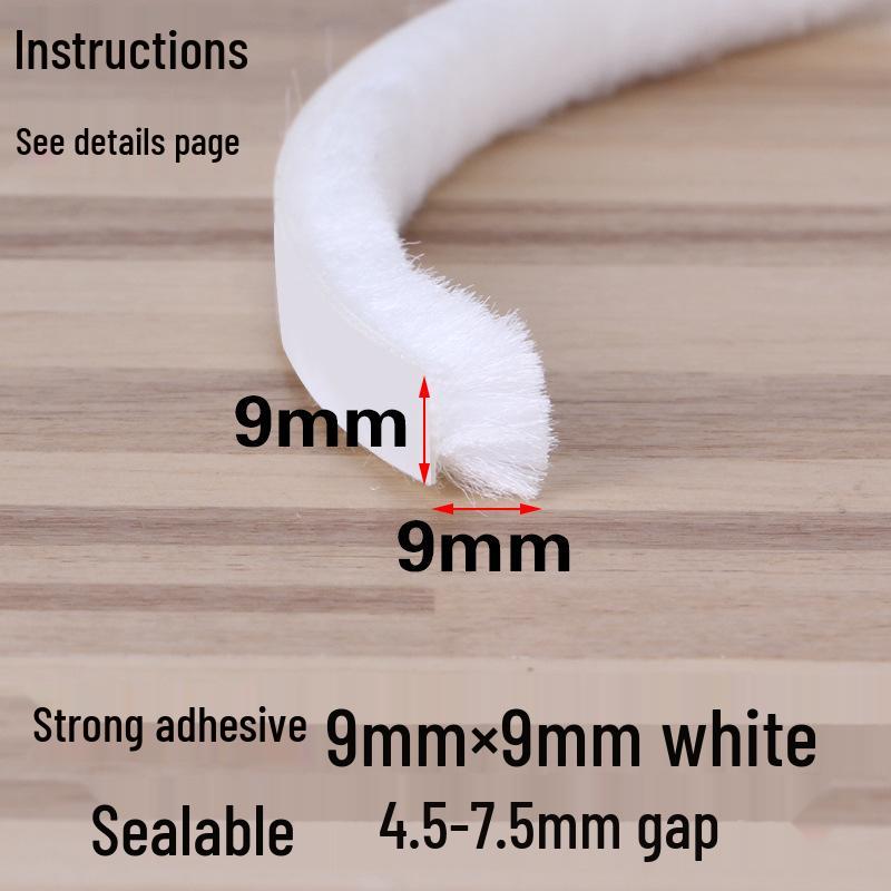 Dinggu Self-Adhesive Weatherstrip: 5m/10m Sliding Door and Window Seal, Dustproof, Anti-Collision, Mosquito Proof.