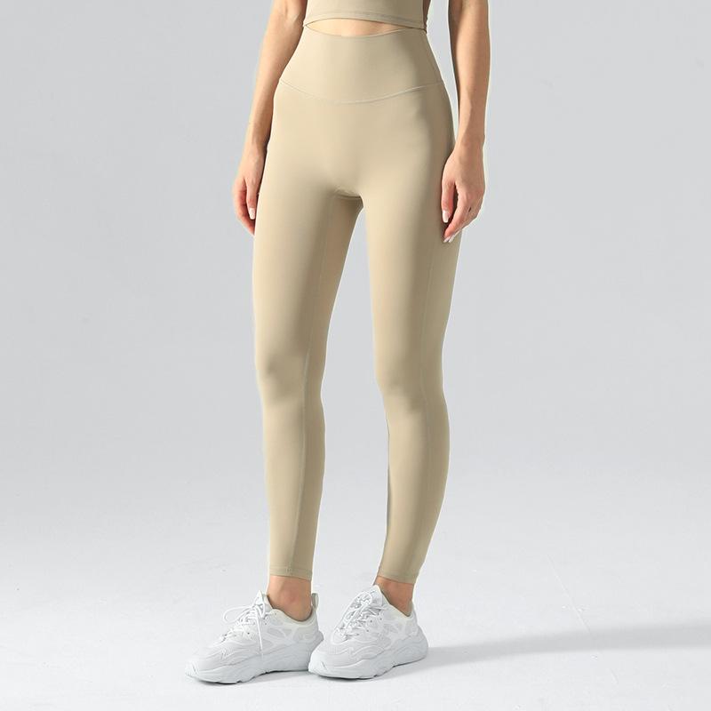 No Embarrassment Line Yoga Pants Long Women's Waxy Soft Peach Hip Fitness Pants High Waist Hip Lift Running Tight Sports Trousers