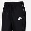 Nike Retro Sports Solid Color Side Stripe Lace-Up Casual Sweatpants Knitted Sports Pants Women Bottoms Black BQ6825-010