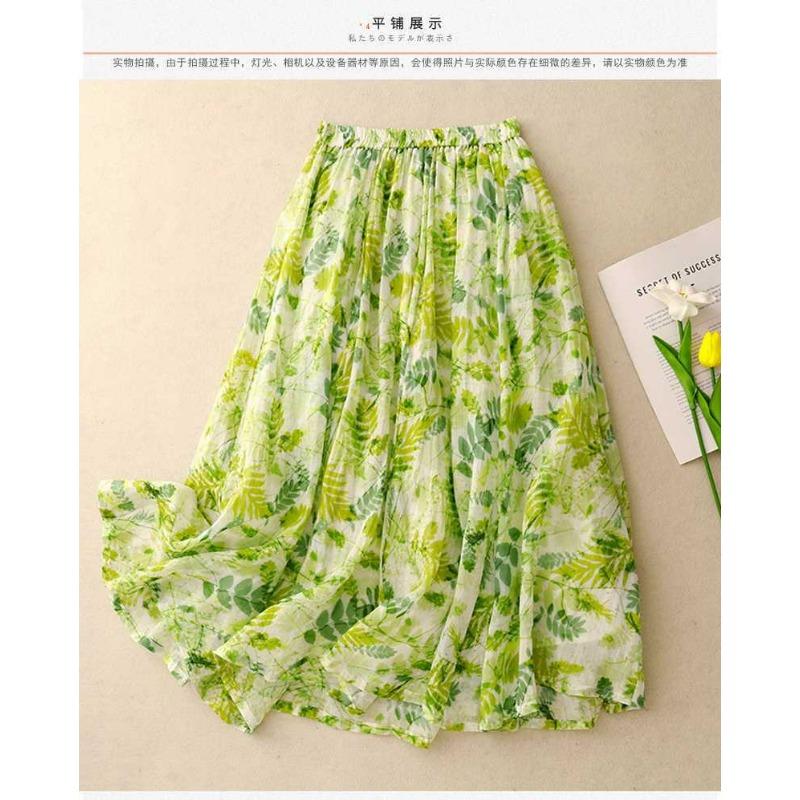 A-line Mid-length Bustier Skirt with Large Hemline