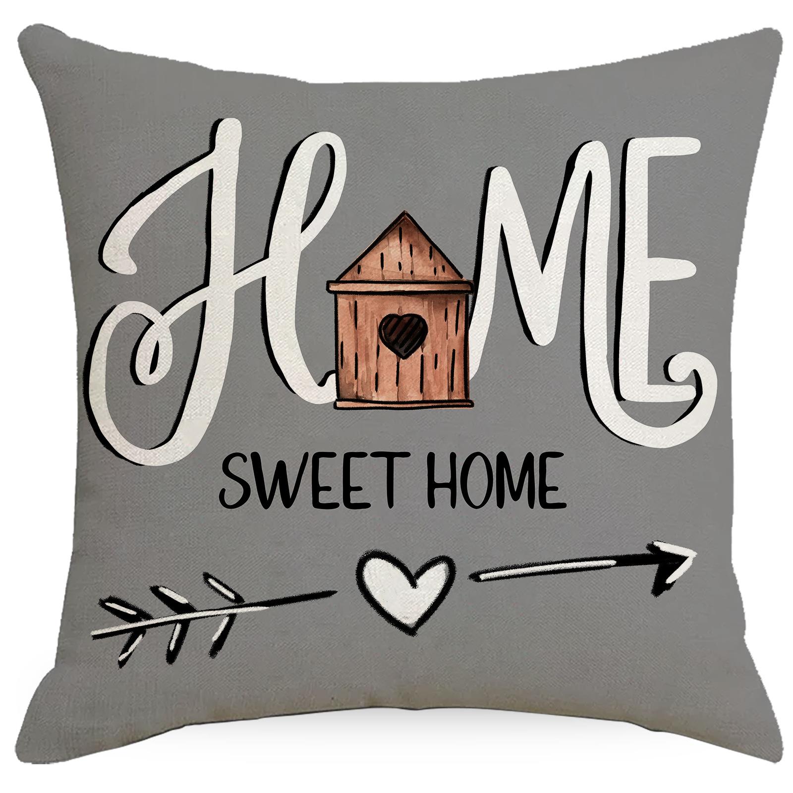 

Новая наволочка на подушку на День Благодарения, диван, гостиная, подушка, розовая, голубая, серая, зеленая, лен, домашнее украшение, наволочка 45 * 45Cm