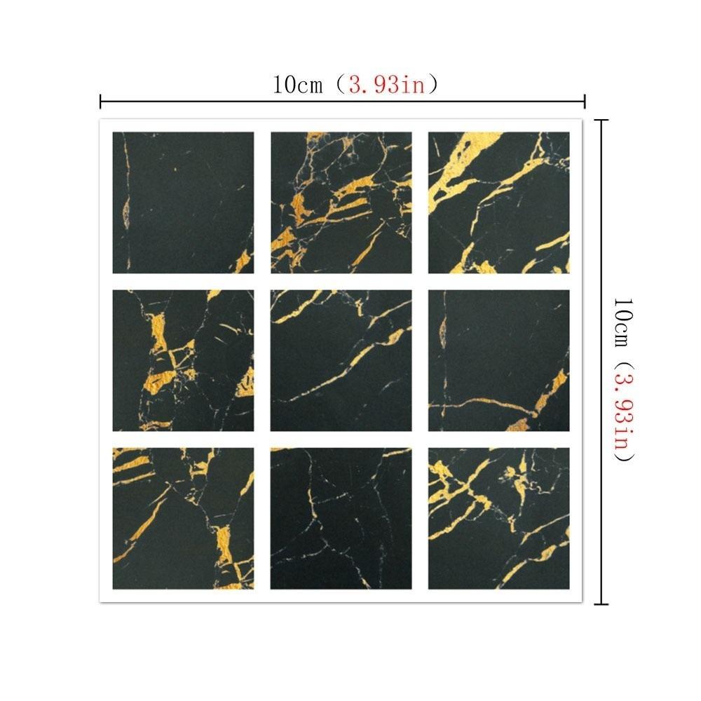 20pcs/set New Self Adhesive Wall Sticker Waterproof Oil Resistant Art Decals Flat 3D Mosaic Tile Wallpaper For Living Room