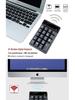 Portable Waterproof Wireless 19-Key Digital Keyboard with Mechanical Feel for Financial Accounting and Password Input