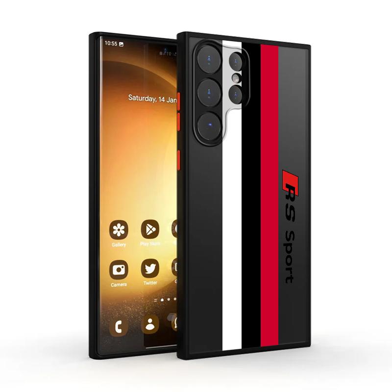 AD-RS Sports Power DI Logo Phone Case for Samsung Galaxy S24 Ultra S23 Ultra S20 S21 FE S22 Ultra S10 S9 Plus Soft Matte Cover
