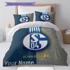 FC Schalke 04 Custom Name Pattern Bedding,Quilt Set Quilt Cover Pillowcase Home Birthday Gift(1 * duvet cover + 2 * pillowcase, without core)