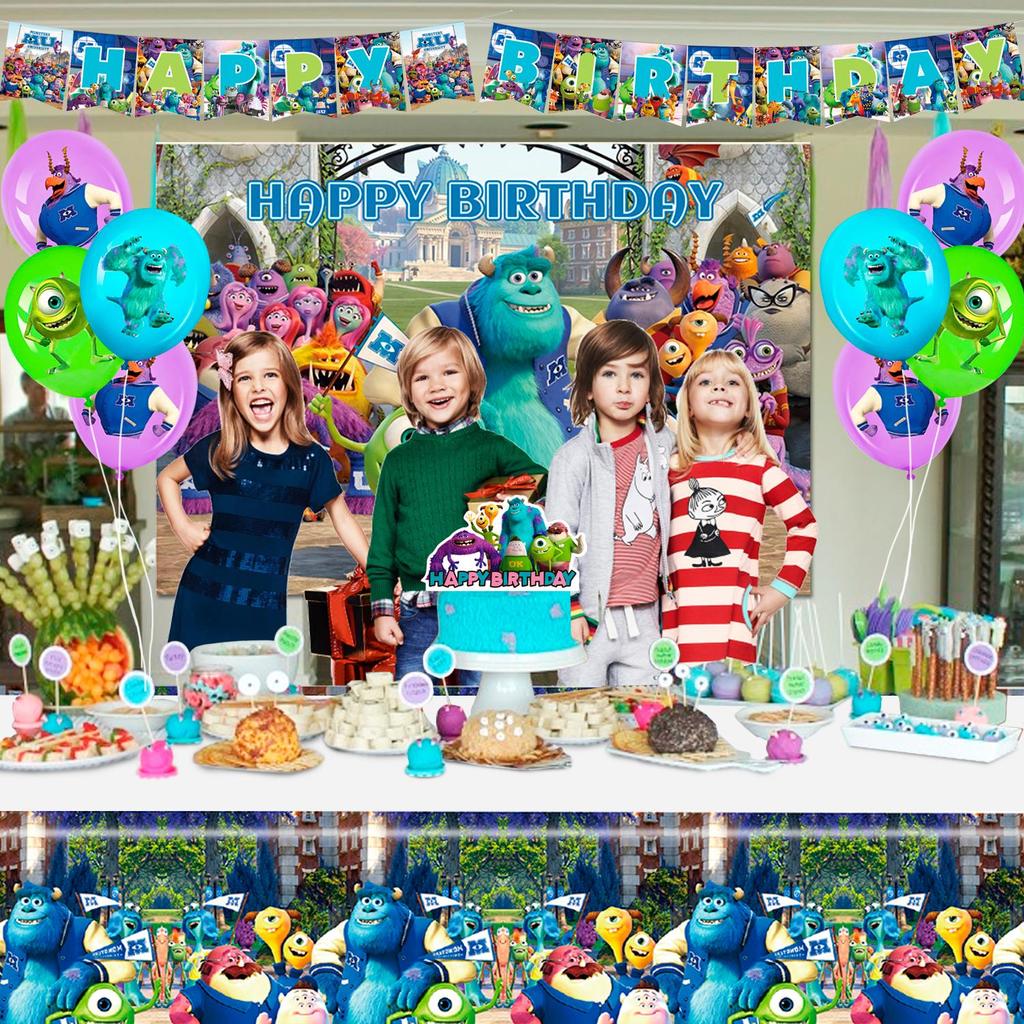 Cartoon Birthday Party Supplies, Cartoon Party Decorations Set - Cartoon Balloons Banners Cake Topper Etc for Kids Cartoon Birthday Party