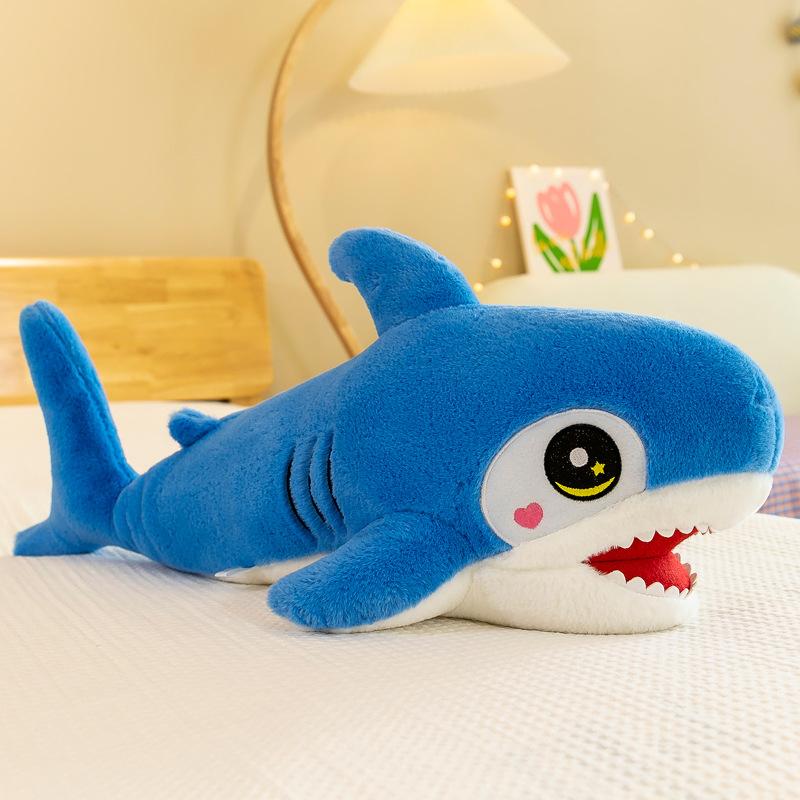

Мультяшная акула, плюшевая игрушка, кукла-аквариум, длинная тряпичная кукла 75cm（0.47kg） синий