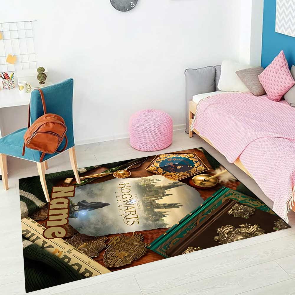 Warner Bros. Works (2) Customize Your Name Rug, Office Chair Cushion, Home Bedroom Living Room Gift.