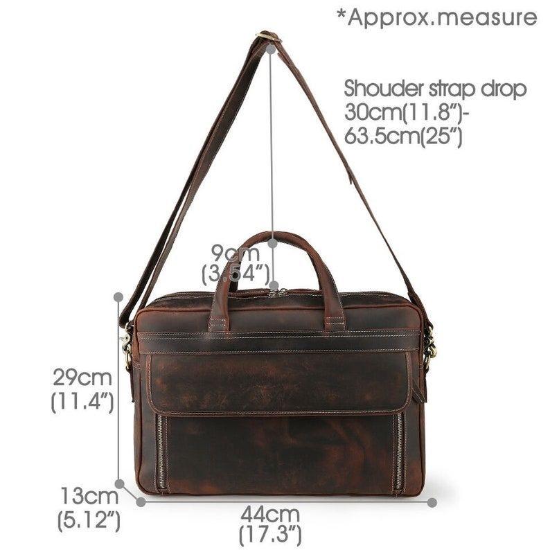 Винтажный мужской кожаный портфель 17 — фото 7