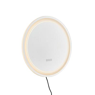 LED Bathroom Mirror 3 Color Anti-fog Wall Mounted Round Vanity Mirror 60cm
