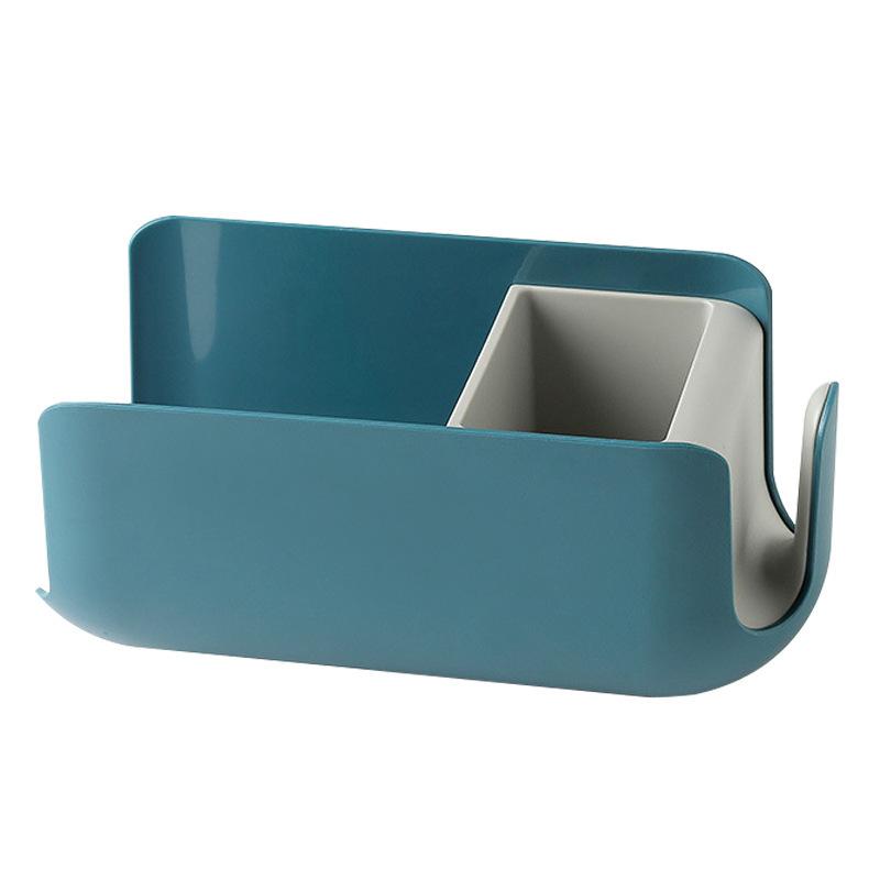 Wall-mounted Scarless Hair Dryer Storage Rack Sorting and Shelving No Need for Drilling or Winding for Storage