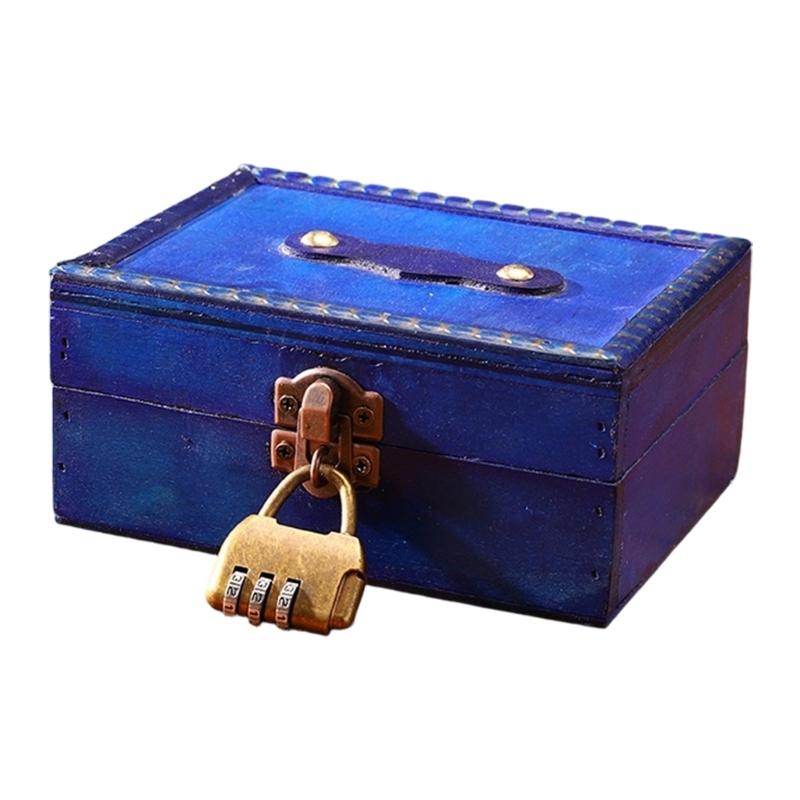 Wood Jewelry Chest With Metal Lock For Jewelry Storage And Rustics Home Decoration Accent