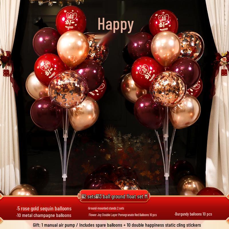 Wedding & Engagement Balloon Decoration Set for Living Room, Bridal Chamber, Aisle Guide, and New House Decor