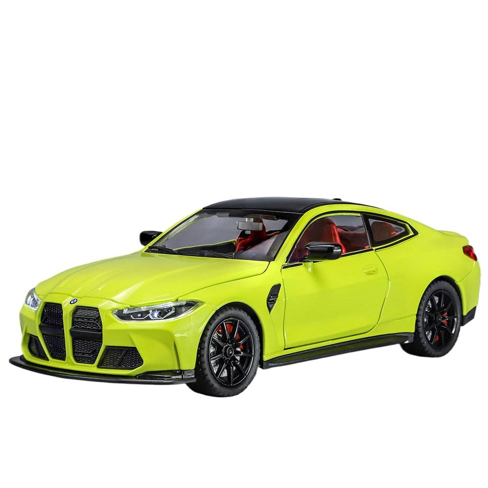 

1/24 BMW M4 G82 Coupe Alloy Sports Car Model Diecasts Metal Vehicles Car Model Simulation Sound Light Collection Chlidrens Toys Gift жёлтый