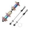 2PCS Bike Hub Aluminum Alloy 32 Holes 120 Click 6 Claw Disc Brake Hub Set with Quick Release Lever for Mountain Bike