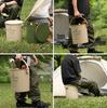 Captain Stag Outdoor CS Sit-On Bucket, 15L, Beige, Made in Japan, UM-1617