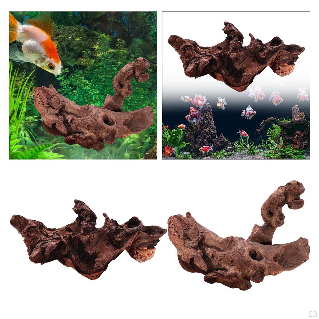 Fish Tank Driftwood Aquarium Decor Sculpture Small Lizards Garden Hideaway Landscape Stump Indoor