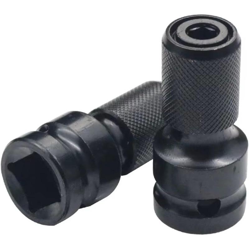 Socket Extension Bit Holder Impact Wrench to Drill Adapter 1/2 to 1/4 Hex Converter For Electric Wrench Power Tools Heavy Duty