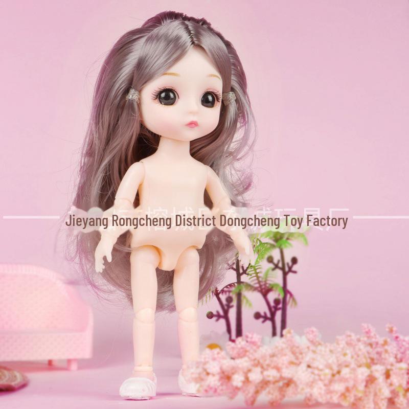 17 cm Mini BJD Puppenkörper - 6 Zoll Prinzessin Mädchen, 16 cm Kleine Nacktpuppe